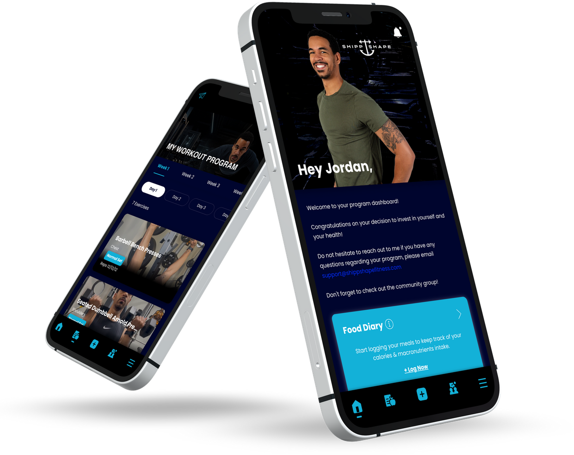 Two phones are sitting next to each other on a white surface.