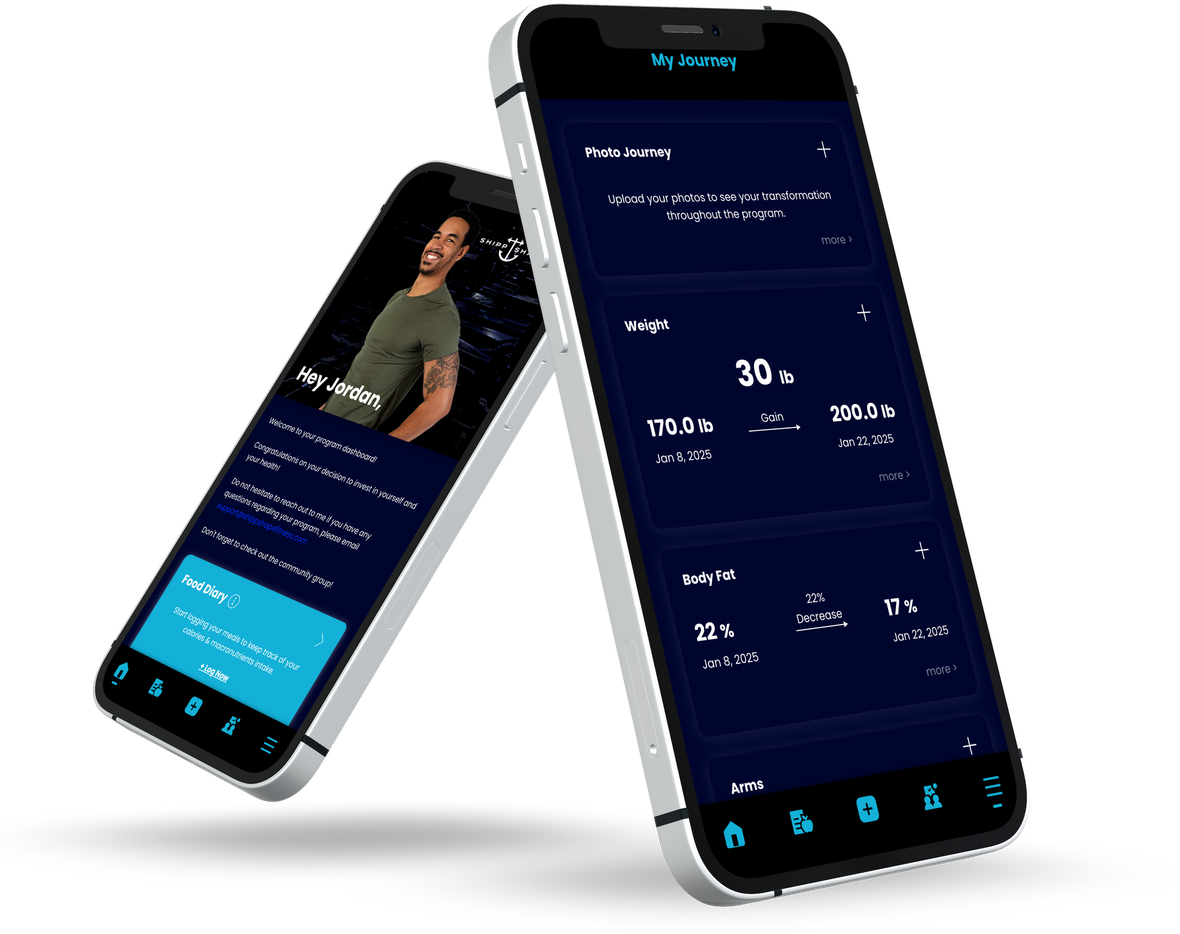 Two phones are sitting next to each other on a white surface.3