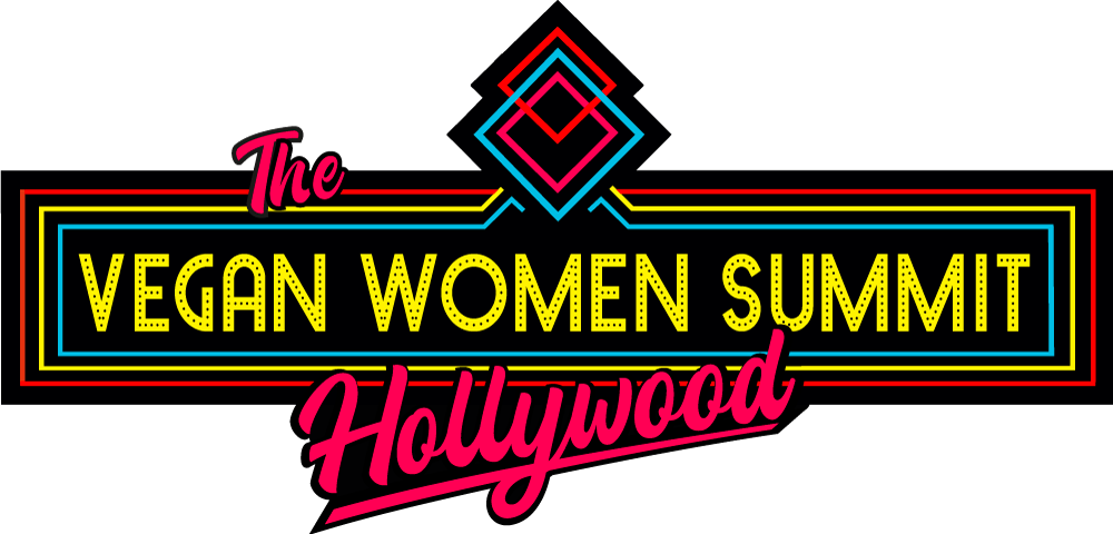 a neon sign for the vegan women summit hollywood .