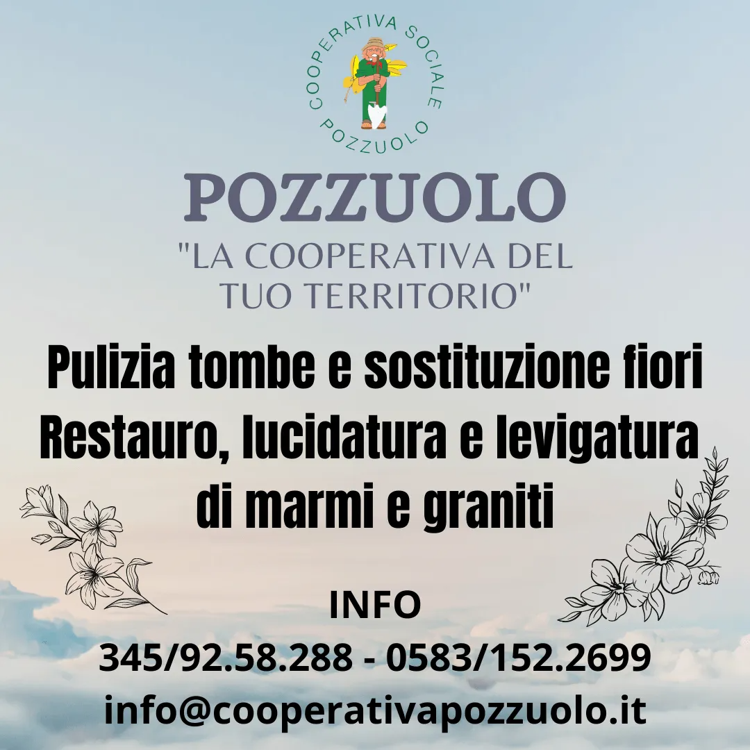 An advertisement for pozzuolo la cooperativa del tlo territorio