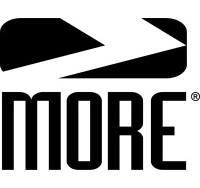 A black and white logo for a company called more.