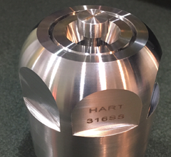 A metal object with hart 316ss written on it