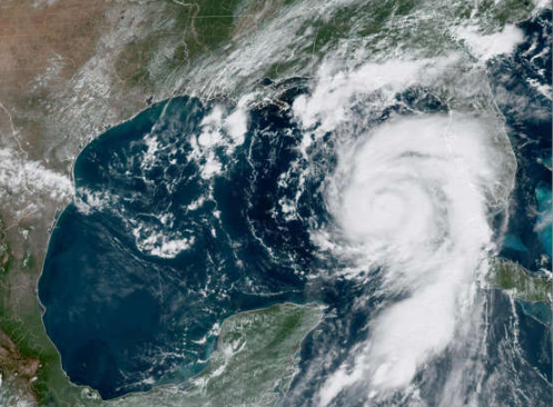 Satellite images can help identify if an incoming storm classifies as a hurricane or tropical storm.