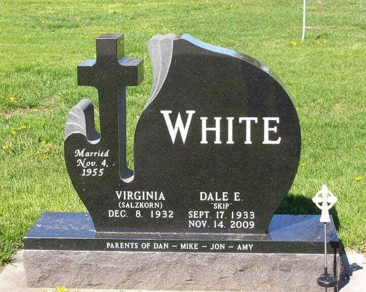 Companion monument in black granite