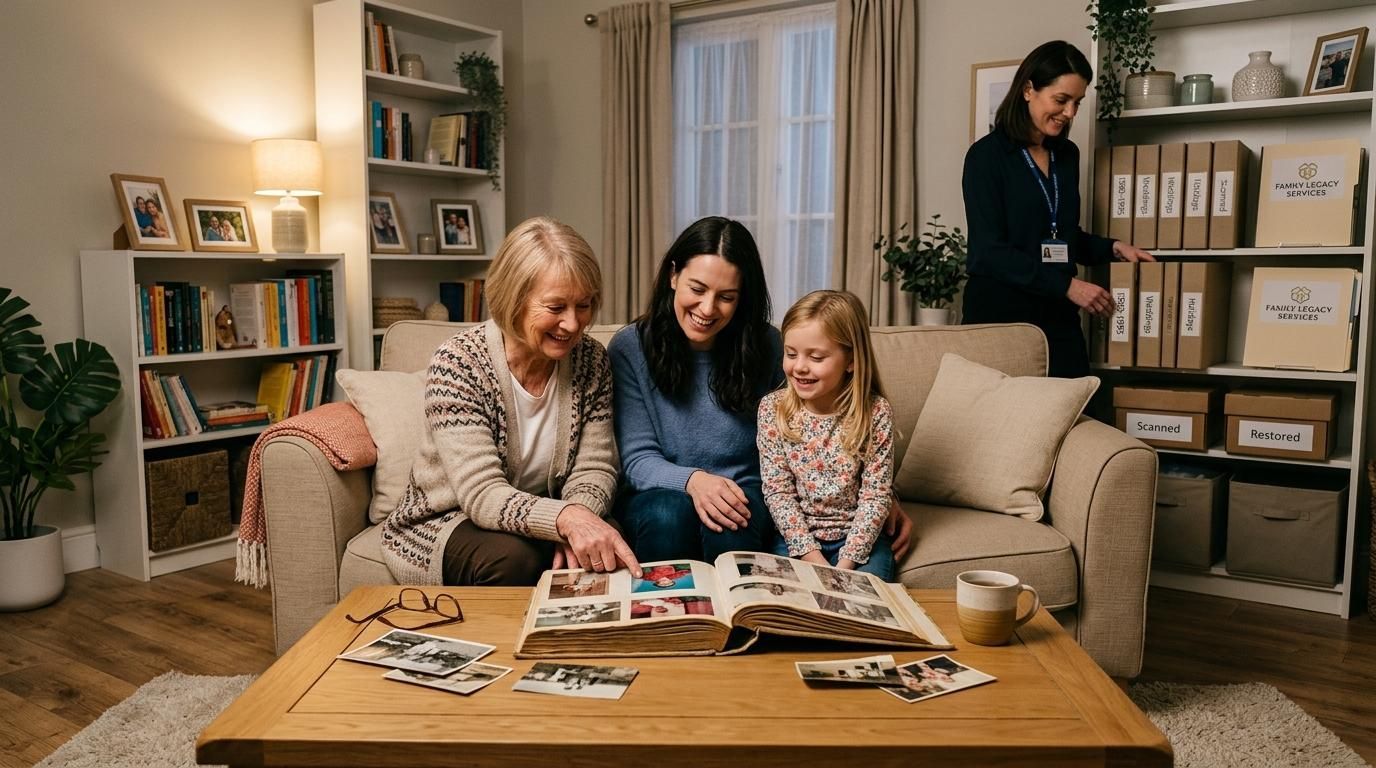 Estate cleanout professionals organizing belongings
