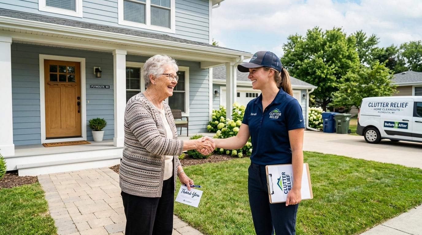 Estate cleanout process in Plymouth, WI
