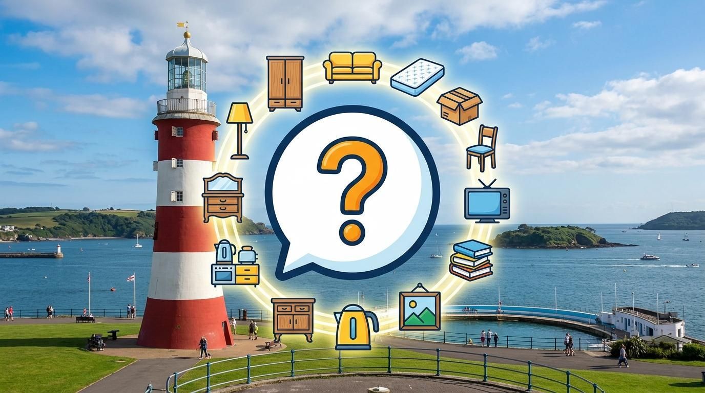 Estate cleanout team working in Plymouth home
