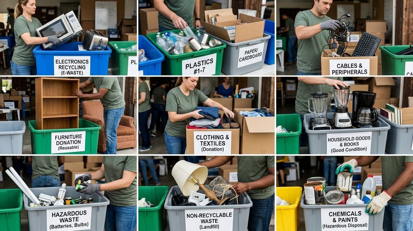 Sustainable garage cleanout and recycling process
