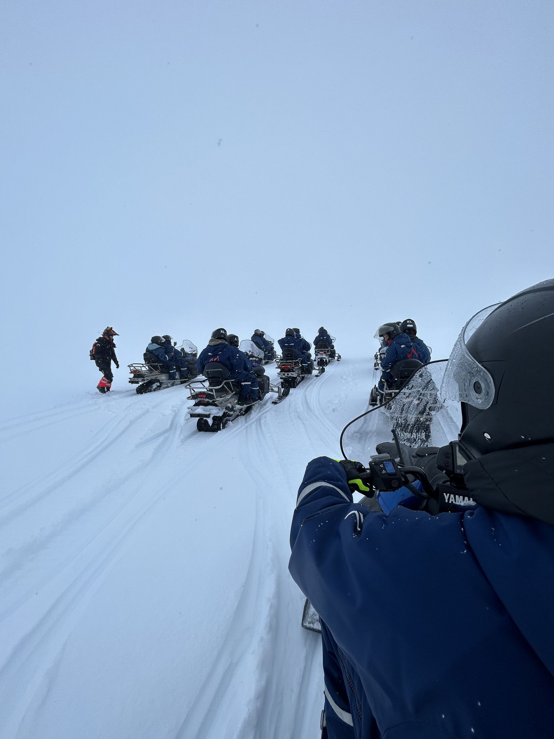 Iceland - Langjökull glacier snowmobiling