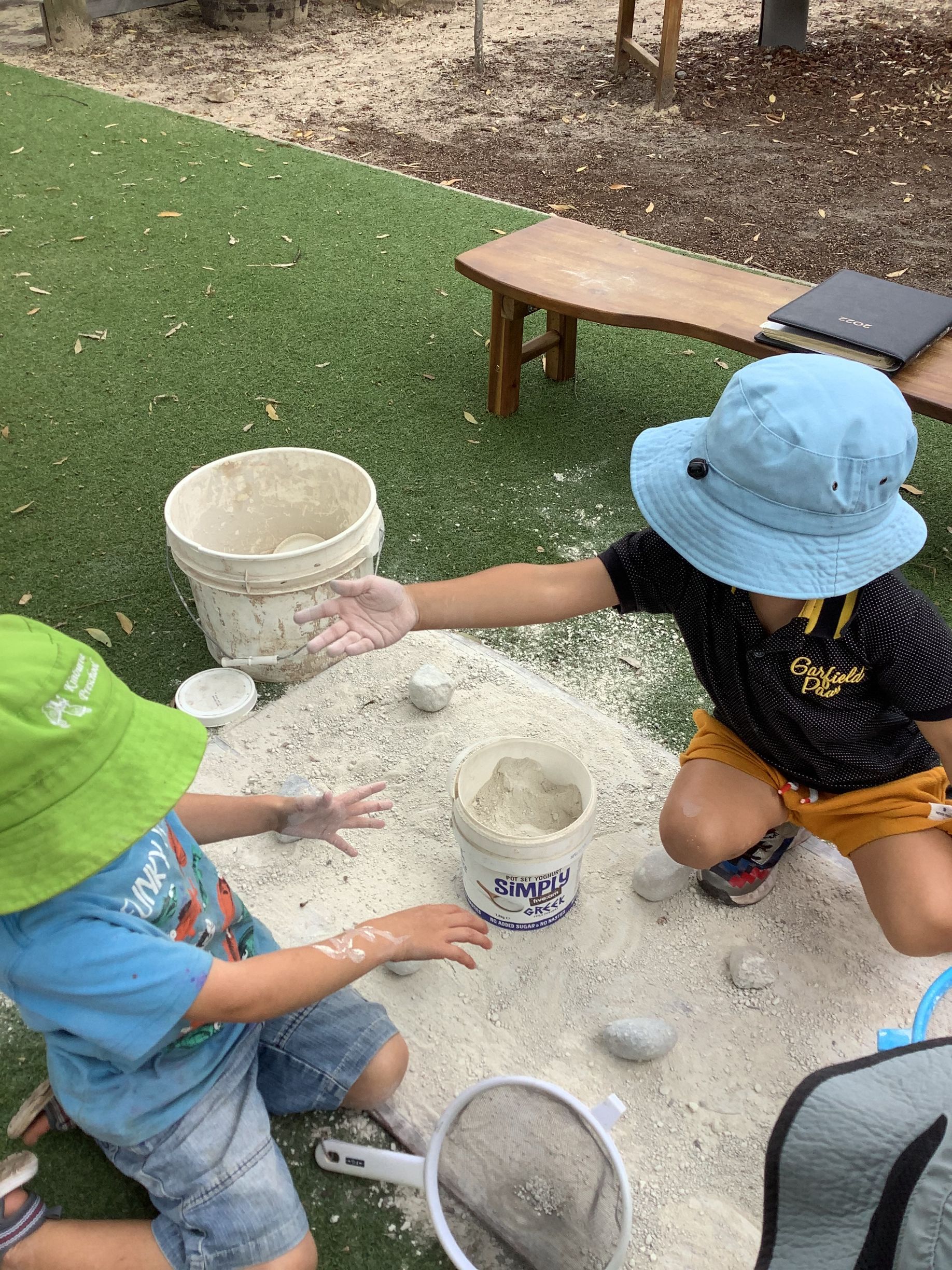 Two Children Playing with Clay and Sand — Kinburra Preschool (Kincumber) in Kincumber, NSW
