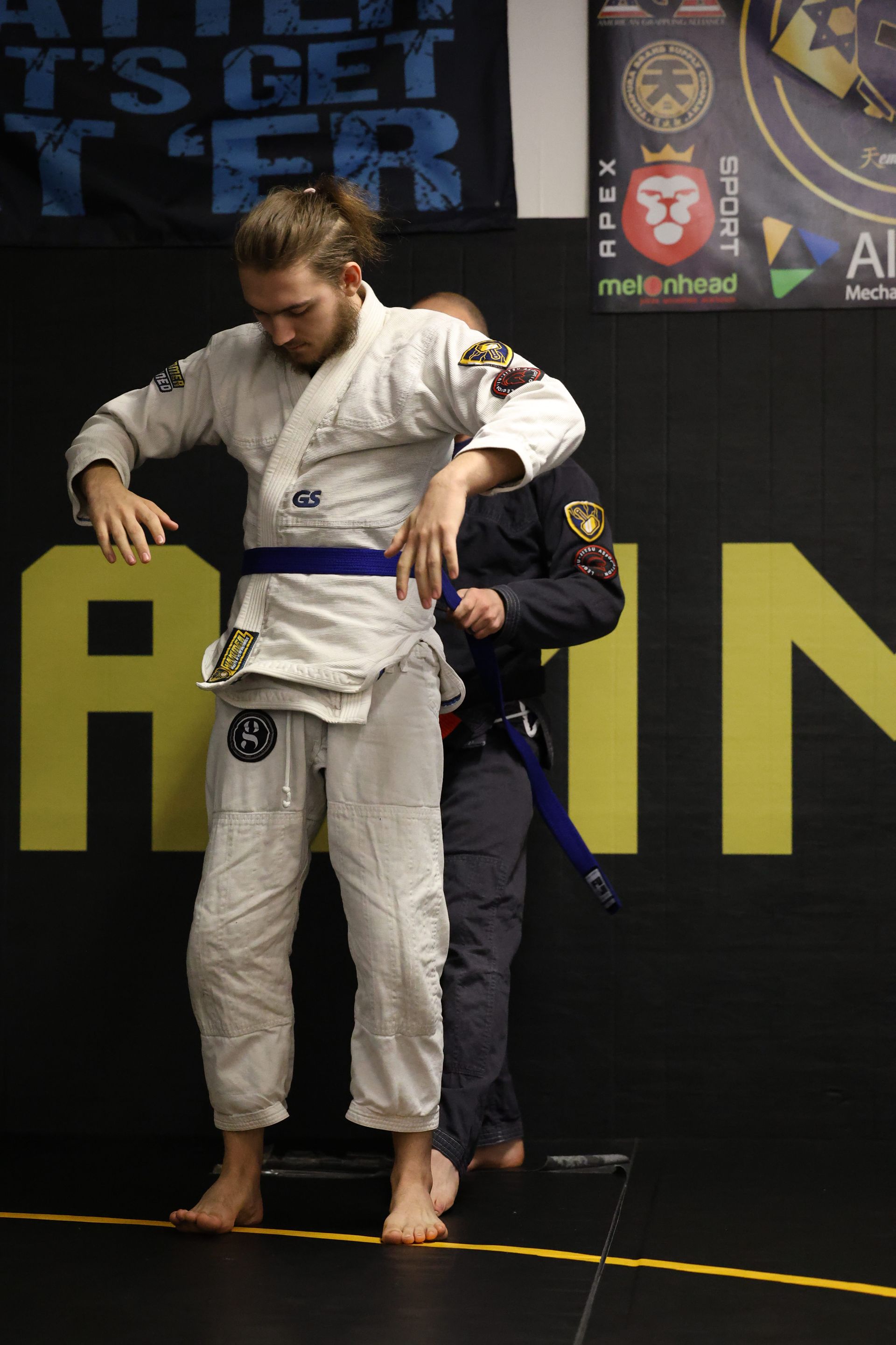 Students practicing Jiu-Jitsu drills at Hammer Sports and Performance in Hazlet, NJ.