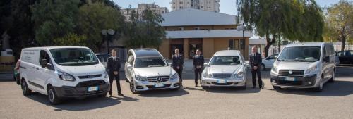 parco mezzi dell'agenzia funebre