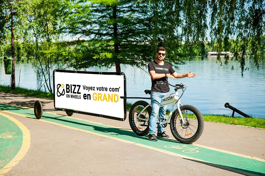 Adbike, AdBicy, vélo publicitaire, panneaux d'affichages mobiles