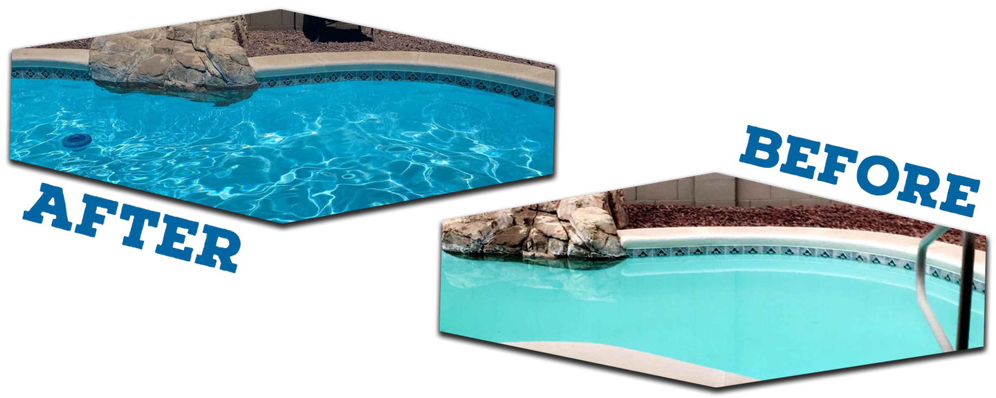 Before and After of Pool Cleaning