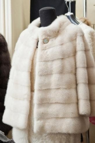 pelliccia cappotto panna