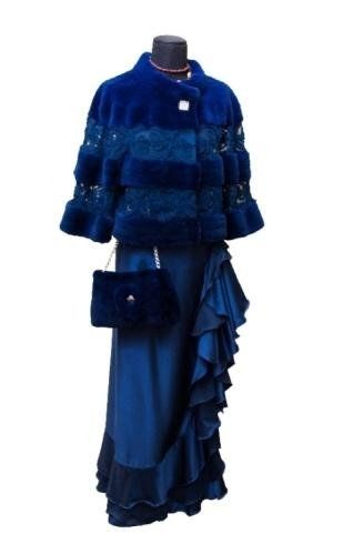 abito nero blu donna