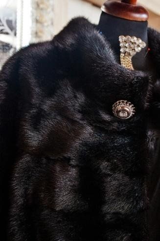 dettaglio pelliccia nera