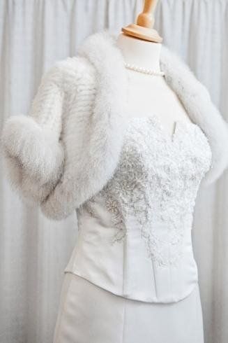 giacchetta abito sposa pelliccia