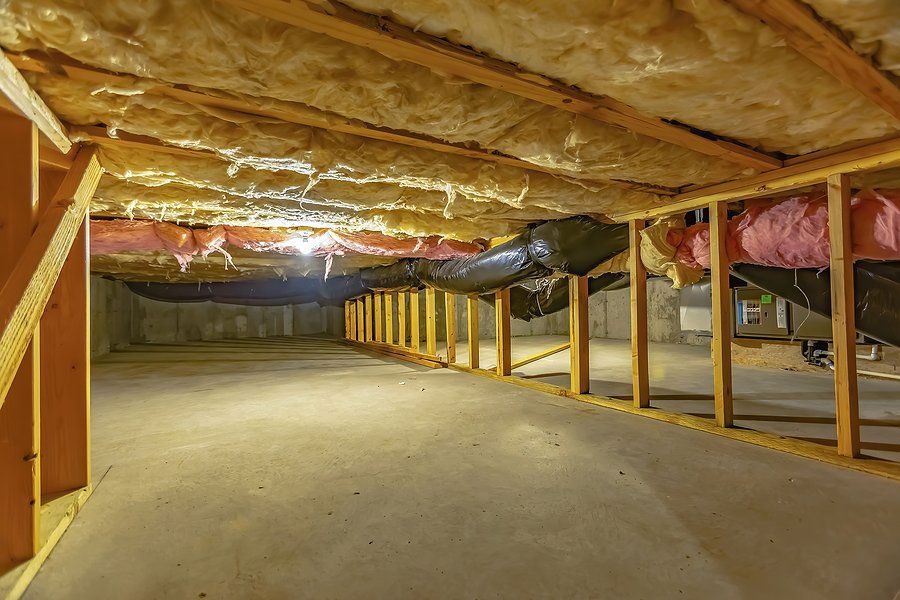 crawl space with insulation