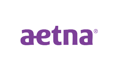 Aetna logo in purple on a white background.