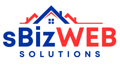 a logo for sbiz web solutions , llc .