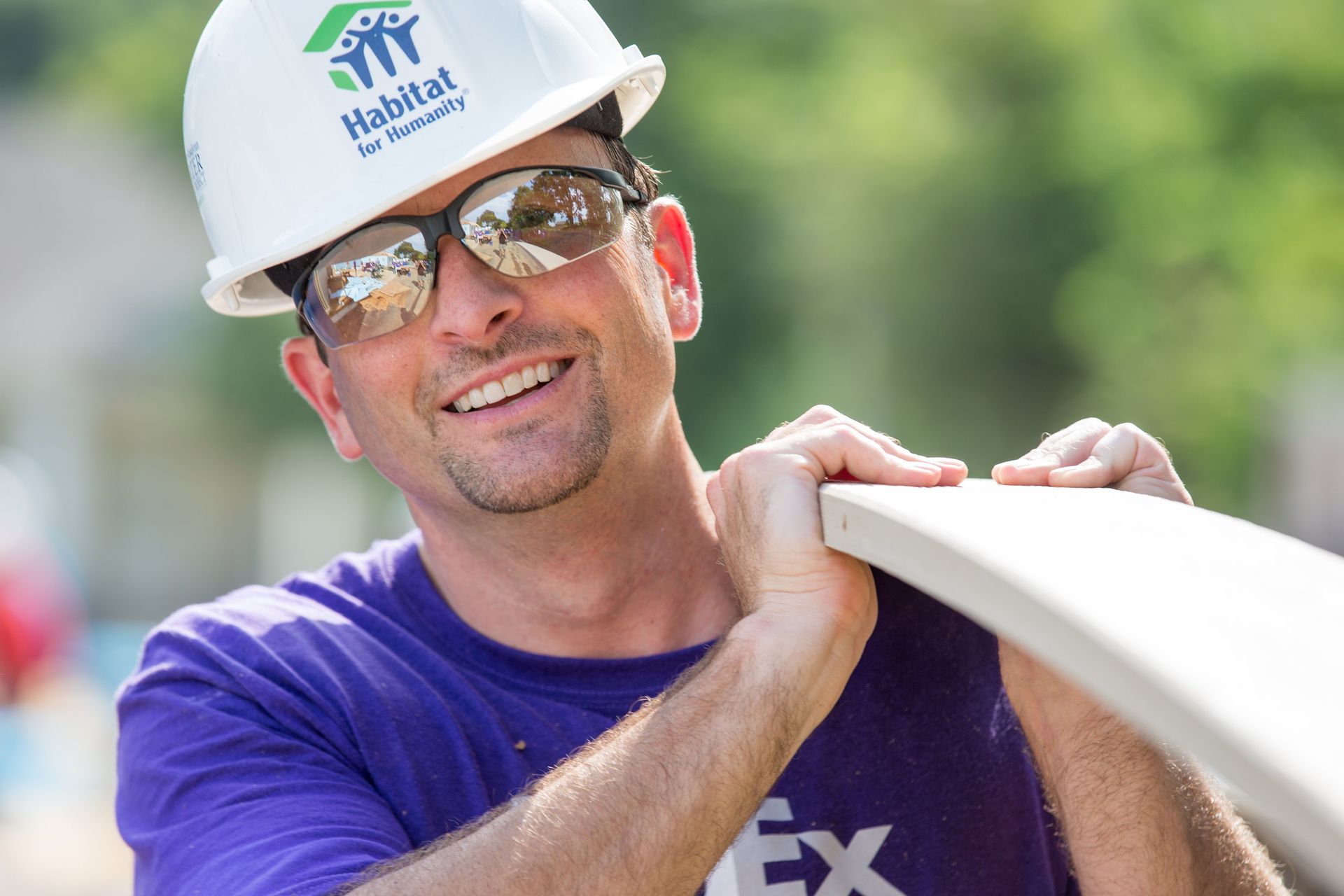 Habitat for Humanity volunteer, building a world where everyone has a safe and affordable place to live.