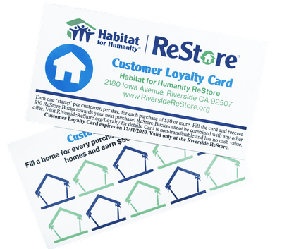Riverside ReStore Loyalty Card