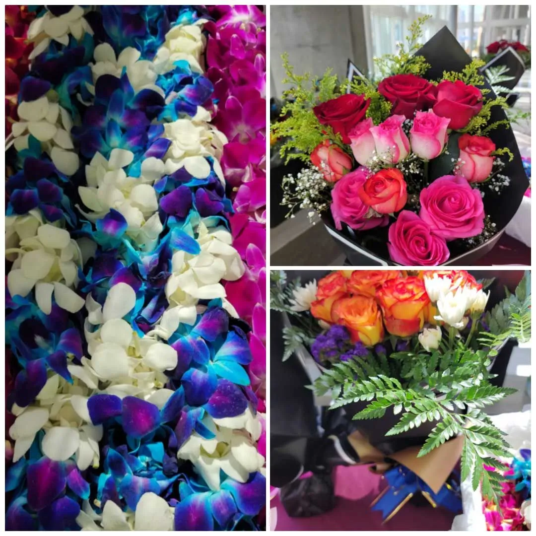 A collage of flowers