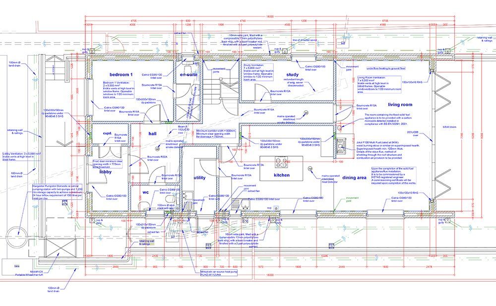 Building Regulations ground floor plan