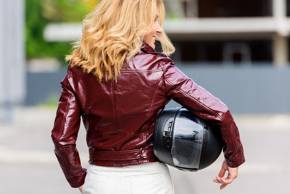 Leather Apparel — Woman Wearing Leather Jacket in Minneapolis, MN