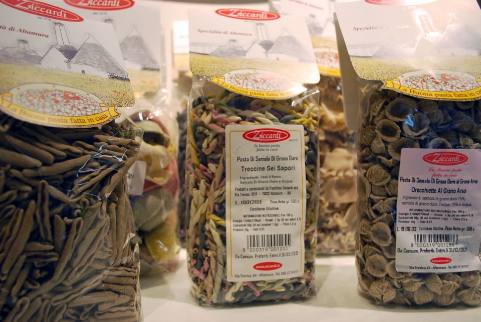 pasta secca artigianale confezionata