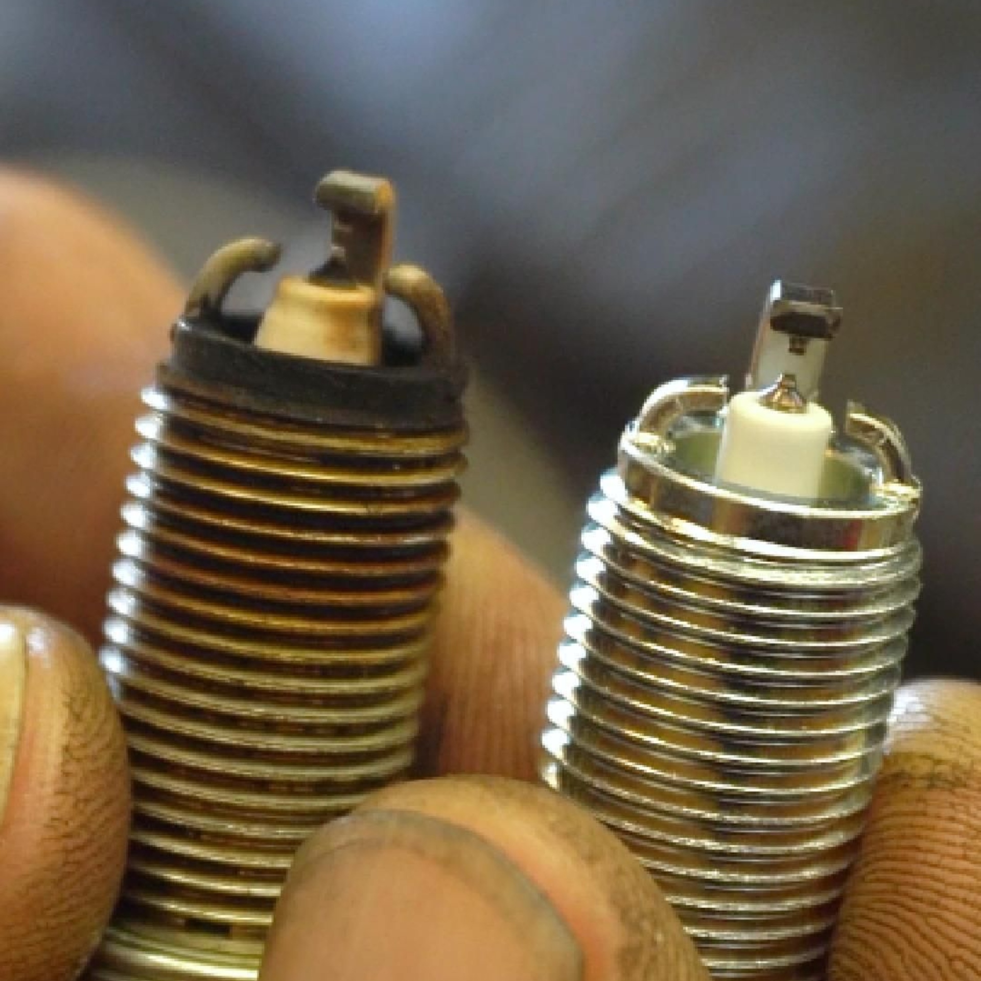 Difference between 60,000 mile spark plug and new spark plug