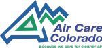Air Care Colorado logo with a mountain graphic in blue and green, and text 