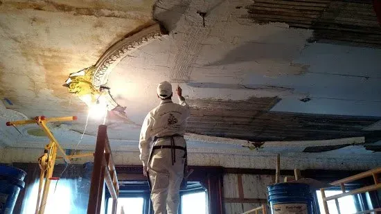 Worker On Site For Ceiling Project — Cincinnati, OH — Old World