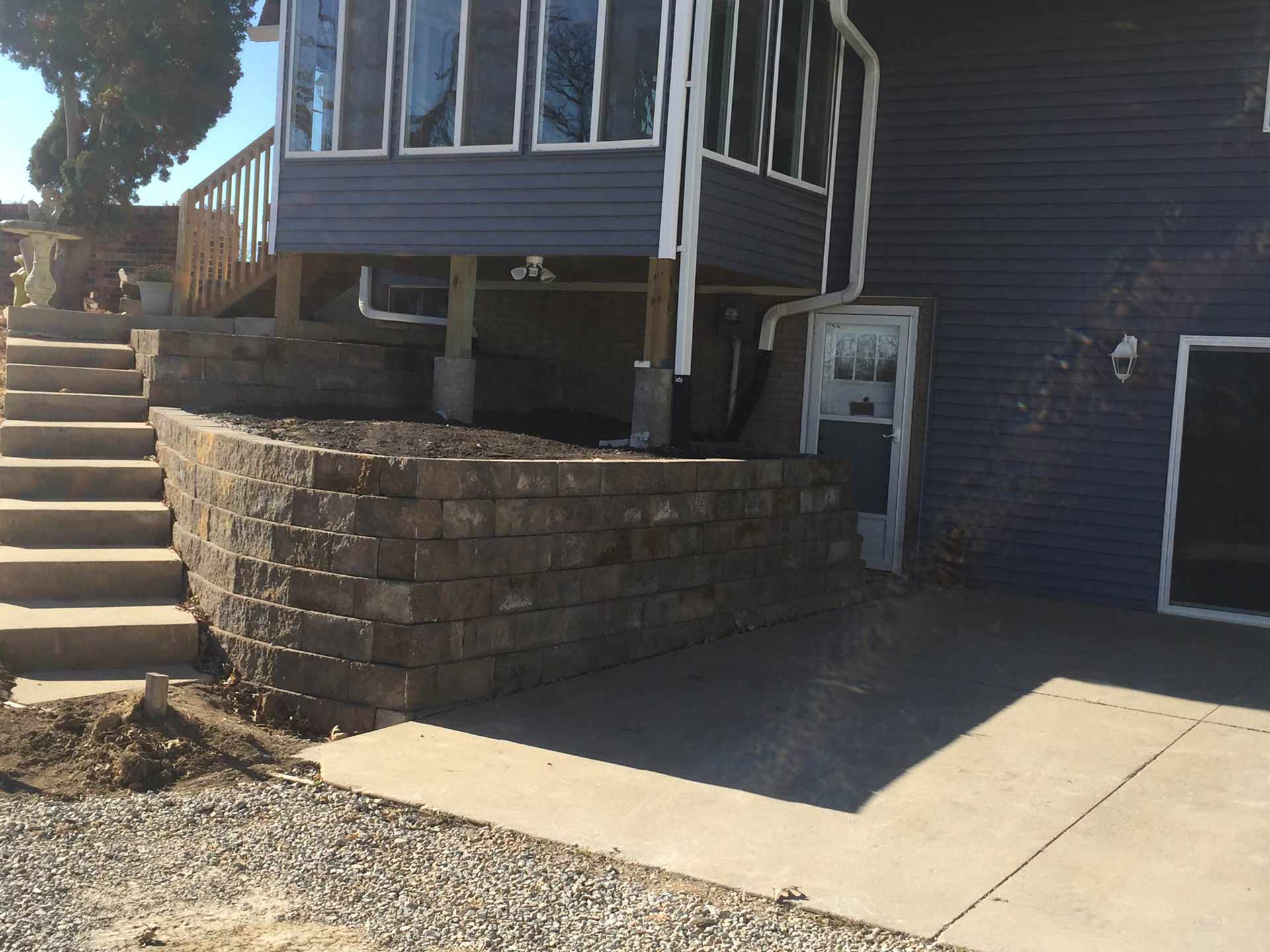 Residential Stone Wall — Fairfax, IA — Ty's Snow Removal and Landscaping LLC
