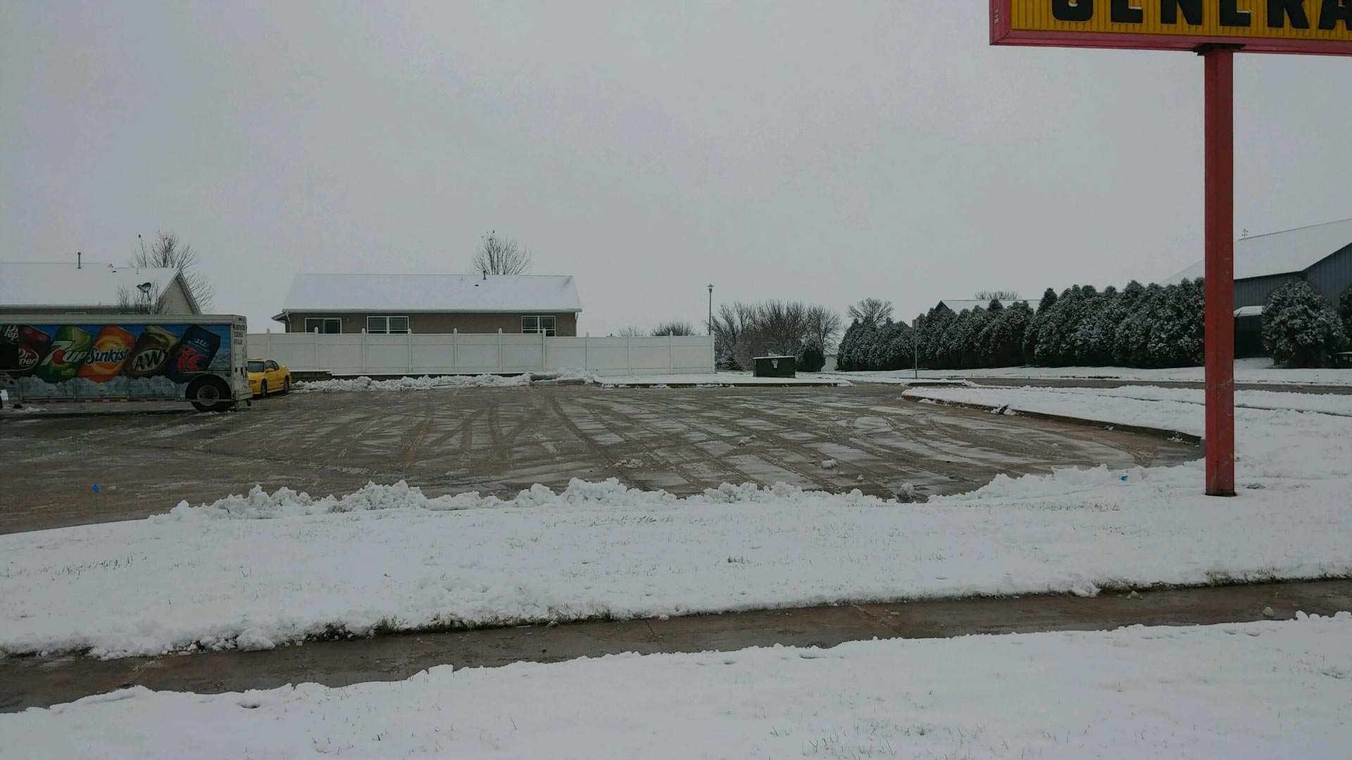 Road Covered with Snow — Fairfax, IA — Ty's Snow Removal and Landscaping LLC
