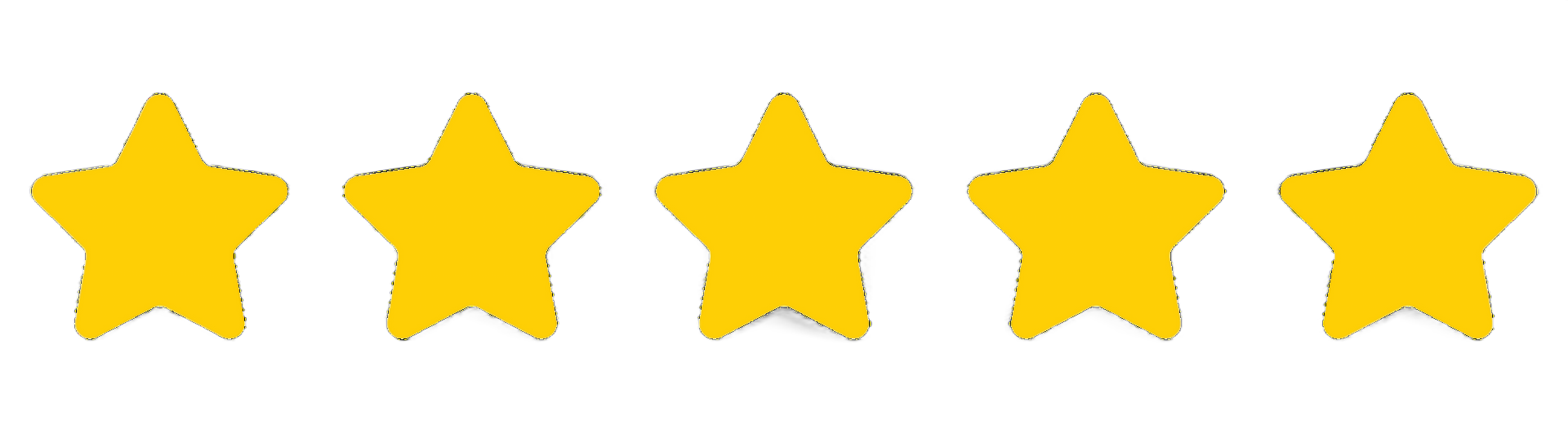 Five yellow stars in a row, indicating a high rating or review.