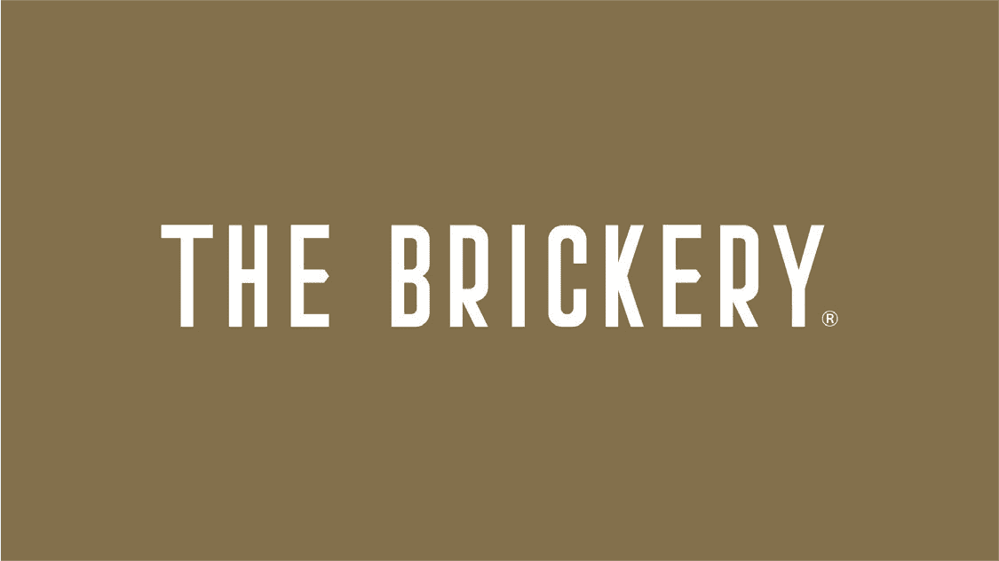 The brickery logo is on a brown background.