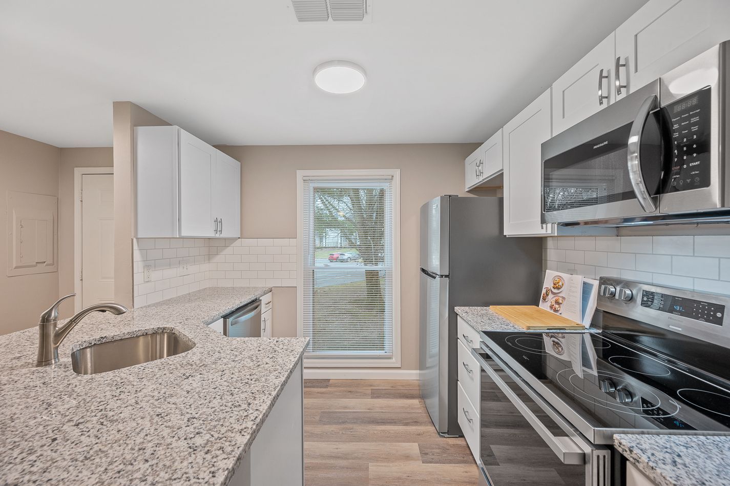 Image of a open kitchen with window