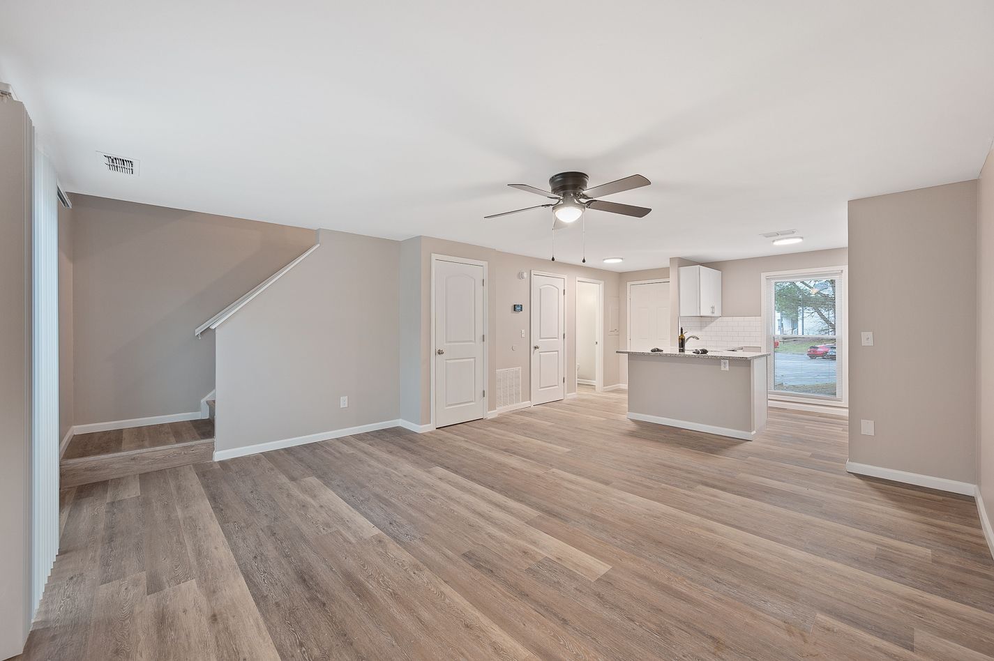 Image of family room open to the kitchen arera
