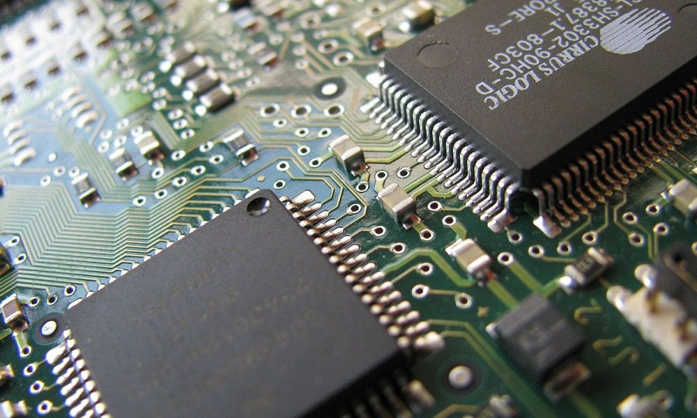 A close up of a computer processor chip
