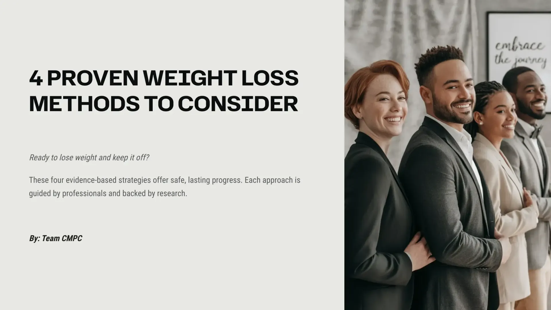 4 Proven Weight Loss Methods