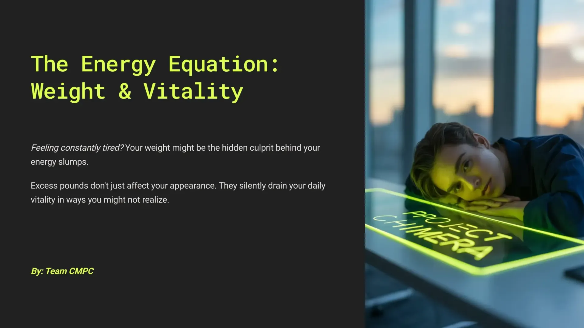 The Energy Equation: Weight and Vitality