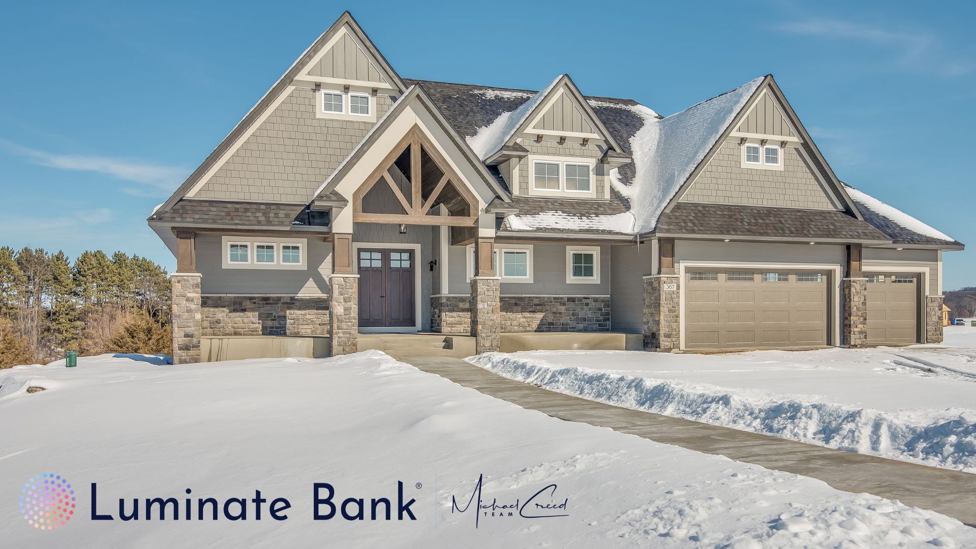 House covered in snow in southeast Wisconsin