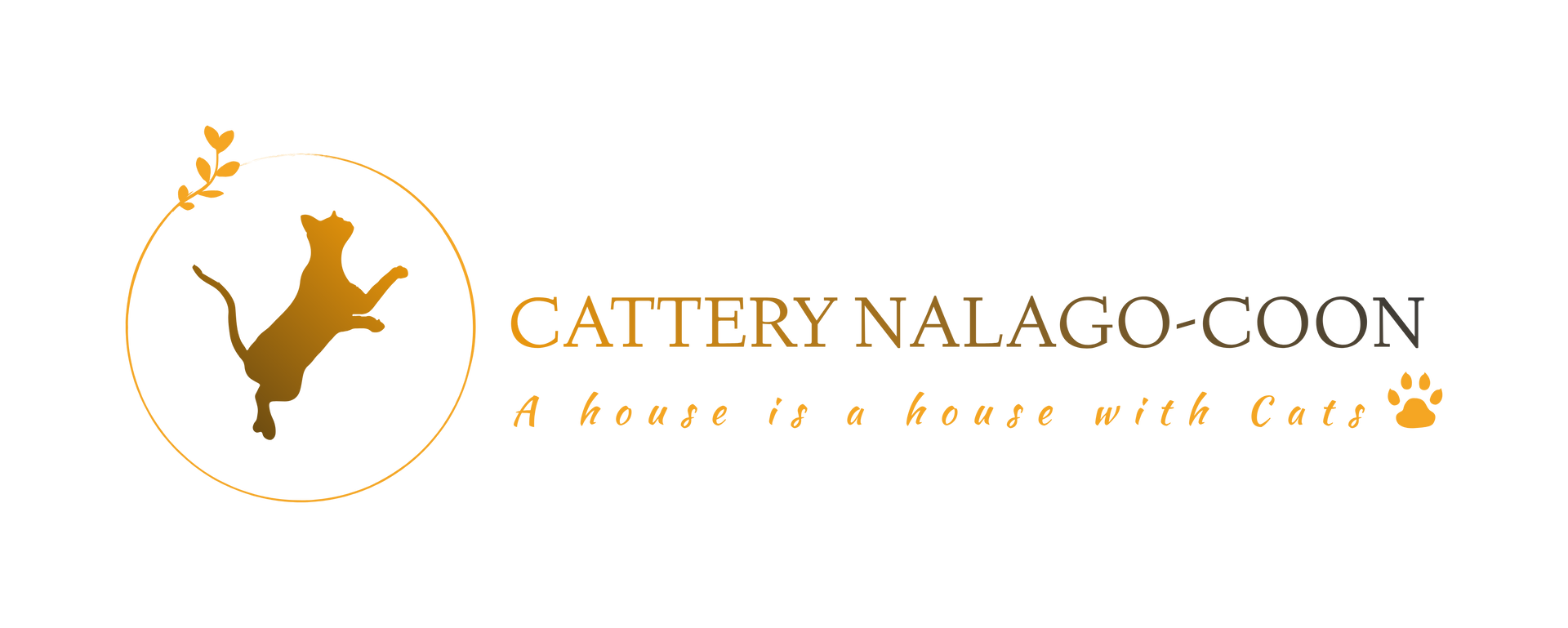 Een logo voor een bedrijf genaamd cattery nalago coon