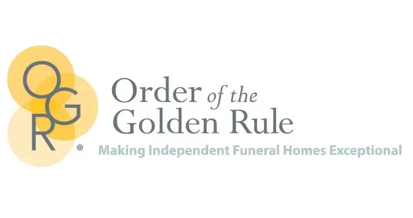 The order of the golden rule logo is making independent funeral homes exceptional.