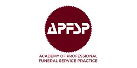 The logo for the academy of professional funeral service practice