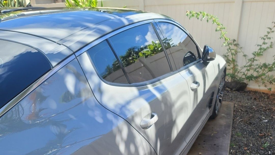 Car cleaned half and half