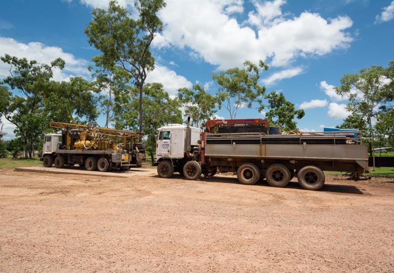 Typical waterwell drilling equipment