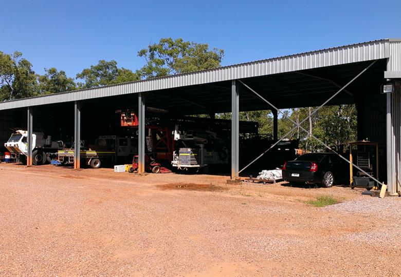 Equipment storage shed